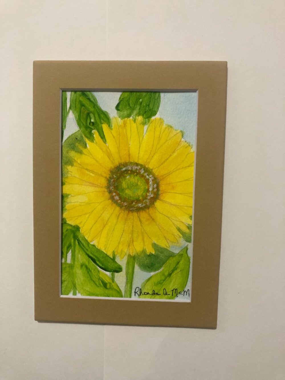 Watercolor Sunflower Painting